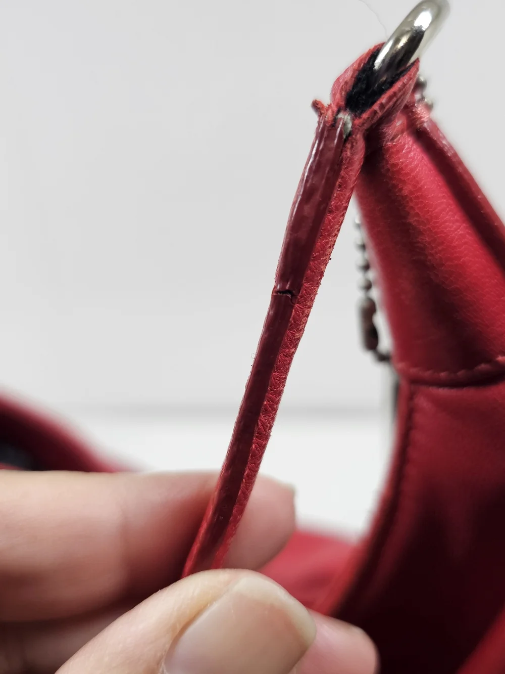 Coach Red Leather Shoulder Hobo